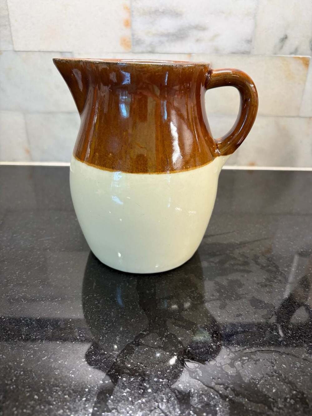 RRP Co Roseville Pottery USA Vintage Brown Cream Pitcher